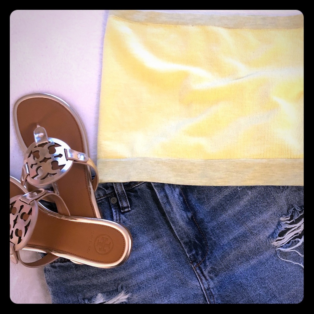 NWT Urban Outfitters yellow tube top